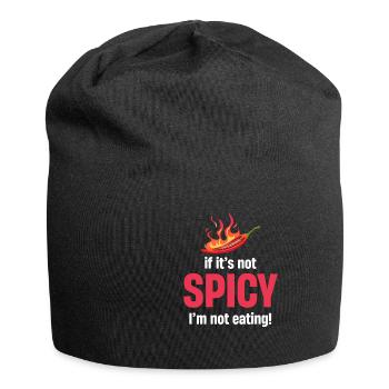 Wenn Es Nicht Scharf Ist, Esse Ich Nicht! - Jersey-Beanie - Schwarz - Vorne