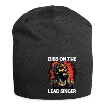 Dibs On The Lead Singer 7 - Jersey Beanie - charcoal grey - Front