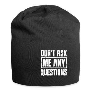 Ne me posez pas de questions 7 - Bonnet en jersey - noir - Devant