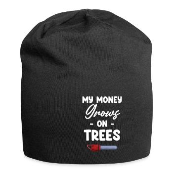 My Money Grows On Trees Funny Arborist - Jersey Beanie - black - Front