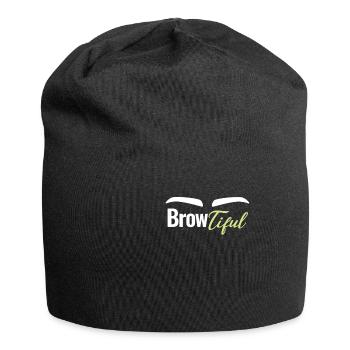 Browtiful Augenbrauen Kosmetikerin Kosmetikerin - Jersey-Beanie - Schwarz - Vorne