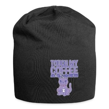 Touch My Coffee And I Will Scratch You 4 - Jersey-Beanie - Schwarz - Vorne