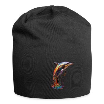 Dauphin arc-en-ciel - Bonnet en jersey - noir - Devant