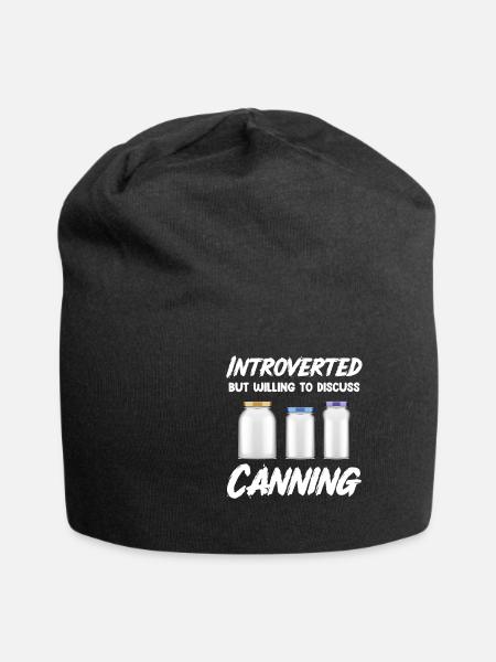 Introvertiert, Aber Bereit, Über Die - Jersey-Beanie - Schwarz