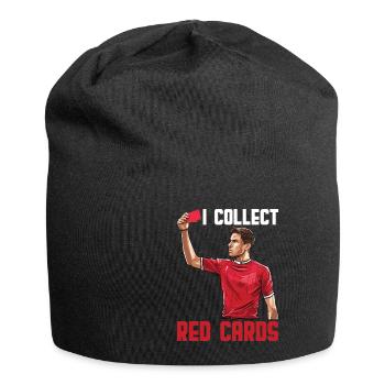 Je collectionne les cartons rouges 20 - Bonnet en jersey - noir - Devant