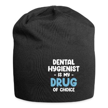Dentalhygienikerin Ist Mein Medikament Der Wahl - Jersey-Beanie - Schwarz - Vorne