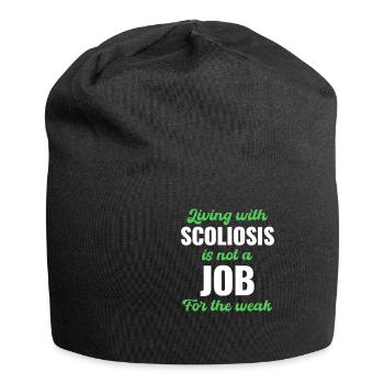 Vivre avec la scoliose n’est pas un travail pour le - Bonnet en jersey - noir - Devant