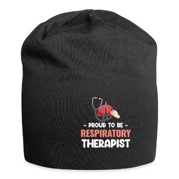 Stolz Darauf, Atemtherapeut Zu Sein Asthma - Jersey-Beanie - Schwarz - Vorne