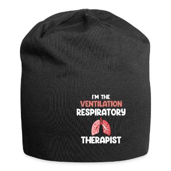 Ich Bin Der Beatmungs-atemtherapeut Pneumologie - Jersey-Beanie - Schwarz - Vorne