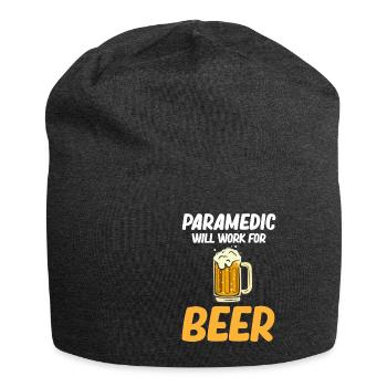 Un ambulancier se fait soigner pour son petit ami de la bière - Bonnet en jersey - charbon - Devant