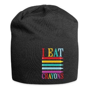 I Eat Crayons 10 - Jersey Beanie - black - Front