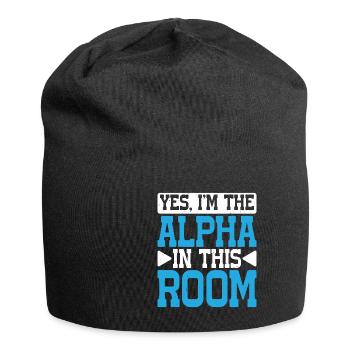 Yes, I'm The Alpha In This Room 29 - Jersey Beanie - black - Front