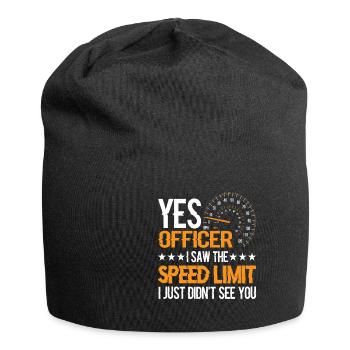 I Saw The Speed Limit I Just Didn't See You 10 - Jersey-Beanie - Schwarz - Vorne