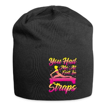 You Had Me At Feet In Straps 41 - Jersey Beanie - black - Front
