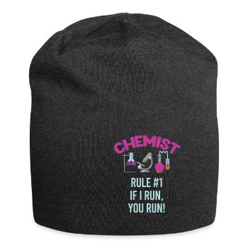 Apothecary rule #1 When I run, you run! - Jersey Beanie - charcoal grey - Front
