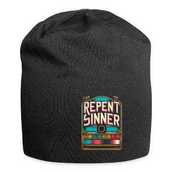 Repent Sinner 15 - Jersey Beanie - black - Front