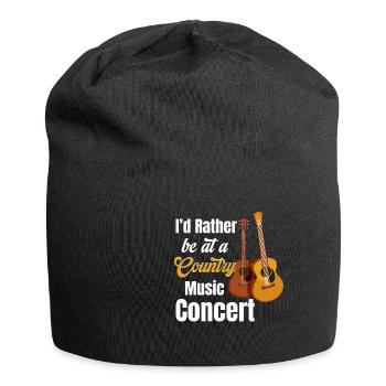 I'd rather be at a country concert - Jersey Beanie - black - Front