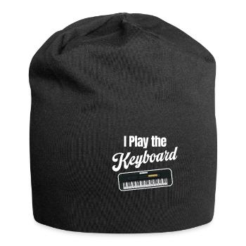 I play the keyboard waltz, keyboarder, - Jersey Beanie - black - Front