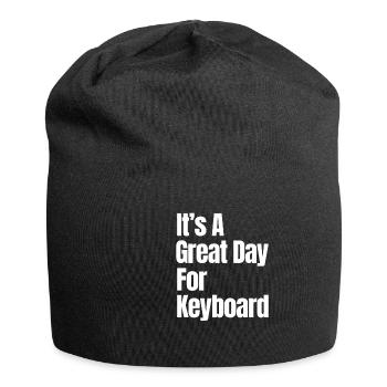 A big day for the keyboard-waltz-keyboarder - Jersey Beanie - black - Front