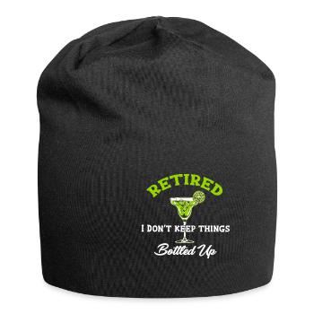 Im Ruhestand Ich Halte Die Dinge Nicht In - Jersey-Beanie - Schwarz - Vorne