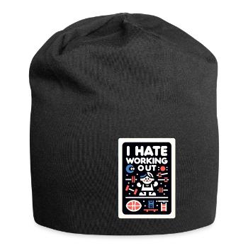 I Hate Working Out 5 - Jersey Beanie - black - Front