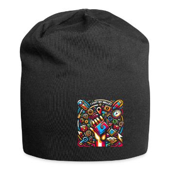 I Lost My Wallet 15 - Jersey Beanie - black - Front