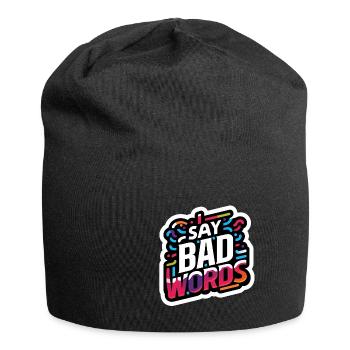 Je dis des gros mots 11 - Bonnet en jersey - noir - Devant