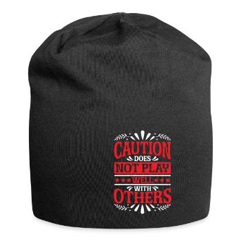 Caution Does Not Play Well With Others 83 - Jersey-Beanie - Schwarz - Vorne