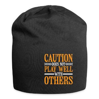 Caution Does Not Play Well With Others 84 - Jersey-Beanie - Schwarz - Vorne