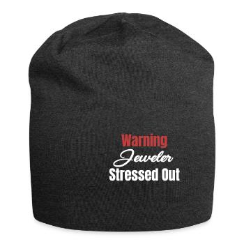 Warnung Juwelier Gestresste Diamanten - Jersey-Beanie - Anthrazit - Vorne