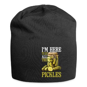 I'm Here To Eat All The Pickles 5 - Jersey Beanie - black - Front