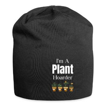 I am a plant collector, horticultural gardener, - Jersey Beanie - black - Front