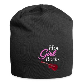 Hot Girl Rockt Gitarristin, Musikerin, - Jersey-Beanie - Schwarz - Vorne