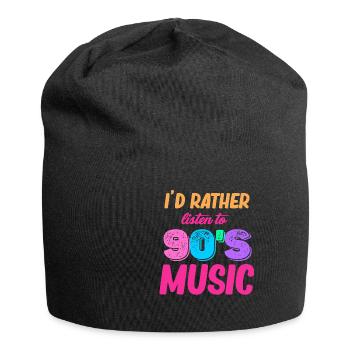 I'd rather listen to 90s music, Boomer-age, - Jersey Beanie - black - Front