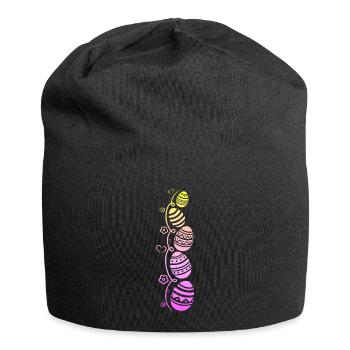 Colorful Easter eggs for Easter - Jersey Beanie - black - Front