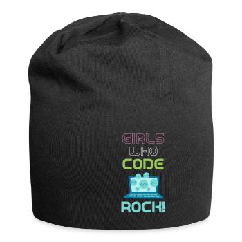 Girls who code, rock! Programmer - Jersey Beanie - black - Front