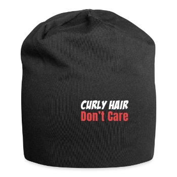 Les cheveux bouclés ne se soucient pas de l’humour - Bonnet en jersey - noir - Devant