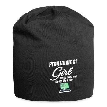 Programmer Girl Pretty As A Girl, Smart - Jersey Beanie - black - Front