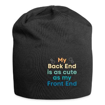 Mon backend est aussi mignon que le mien - Bonnet en jersey - noir - Devant