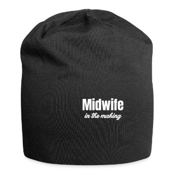 Hebamme In Der Entwicklung Vor Der Geburt - Jersey-Beanie - Schwarz - Vorne