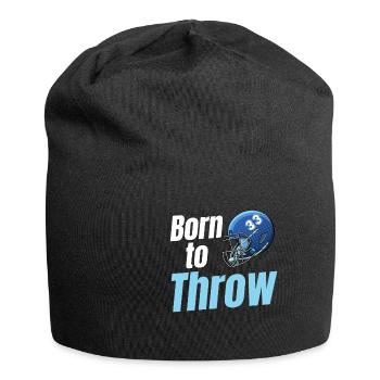 Geboren, Um Quarterback Soccer Kickoff Torwart - Jersey-Beanie - Schwarz - Vorne