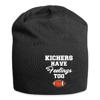 Kicker Haben Auch Gefühle - Jersey-Beanie - Schwarz - Vorne