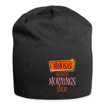 Mimosas Because Mornings Suck 2 - Jersey Beanie - black - Front