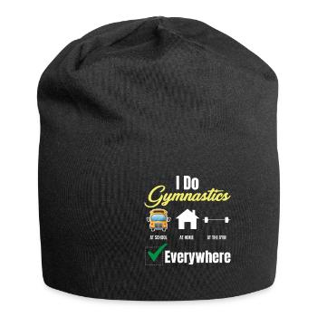 Ich Mache Überall Gymnastik Lustiger - Jersey-Beanie - Schwarz - Vorne