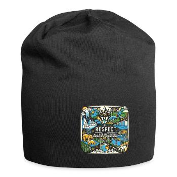 Respectez tous les points de vue 2 - Bonnet en jersey - noir - Devant