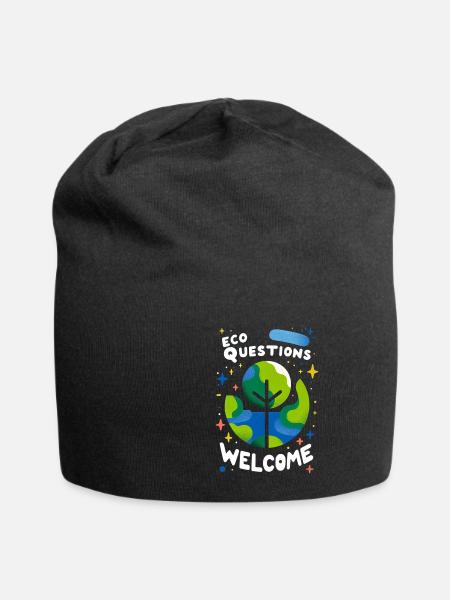 Eco Questions Welcome 2 - Jersey-Beanie - Schwarz