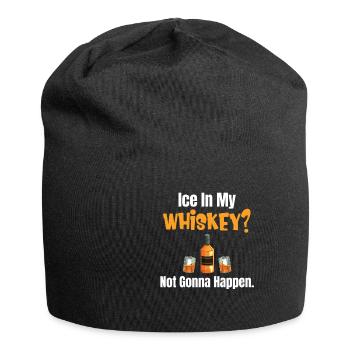 Eis In Meinem Whisky? Das Wird Nicht Passieren. - Jersey-Beanie - Schwarz - Vorne