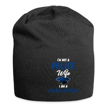 Ich Bin Keine Polizistin, Ich Bin Eine - Jersey-Beanie - Schwarz - Vorne