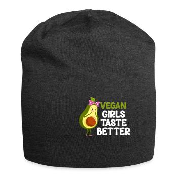 Vegan girls taste better, gardeners, - Jersey Beanie - charcoal grey - Front