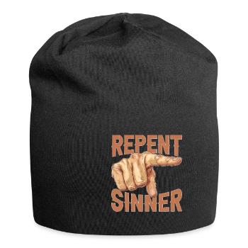 Repent Sinner 29 - Jersey Beanie - black - Front